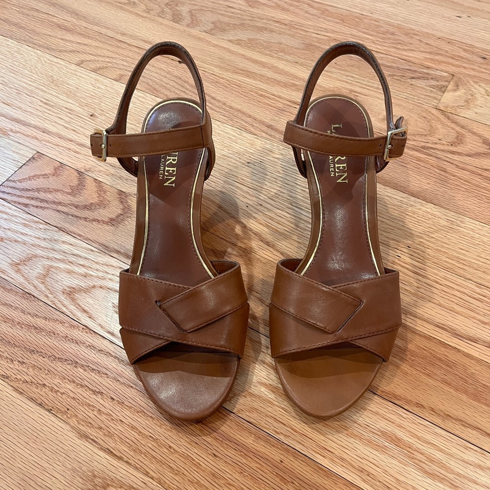 Ralph Lauren Tan Wedges